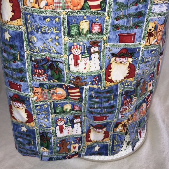 Santa I Believe Christmas Snowman Bear Gingerbread Star Scrub Peaches XS Women - Picture 9 of 11